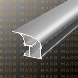 Профиль вертикальный асимметричный MS130 Белый (A16)